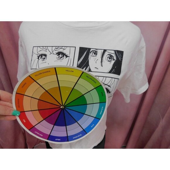 OG Organic Generation Japanese Anime Cropped Tee Women Small White Top - Picture 6 of 8